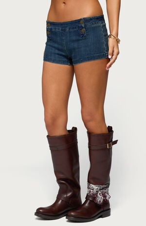 Sashe Stretchy Denim Shorts image number 2