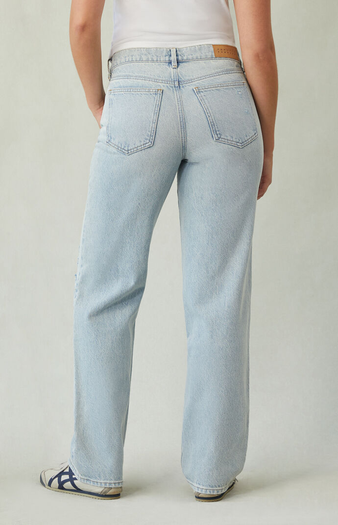 Pacsun Jordyn Low Rise Straight Leg Jeans Ripped Light