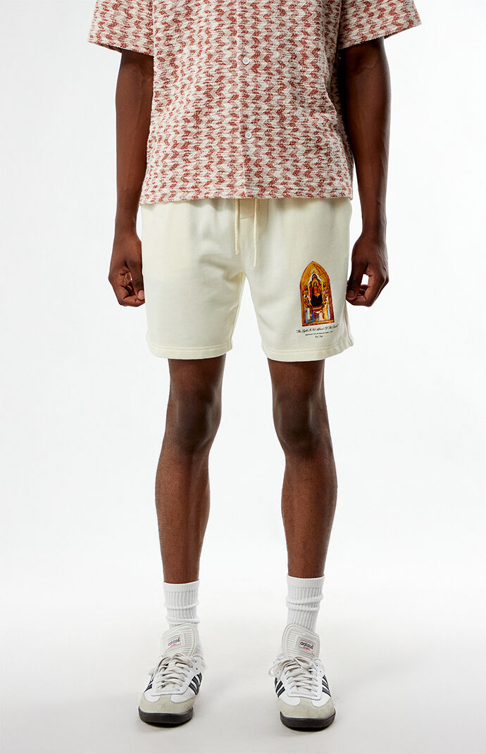 (DUC) Symbol Bermuda Sweat Shorts Vintage 2色 ユニセックス mens-fleece-shorts-black-front