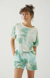 Sunwash Tie-Dyed Cropped T-Shirt Sunwash Tie-Dyed Cropped T-Shirt image number null
