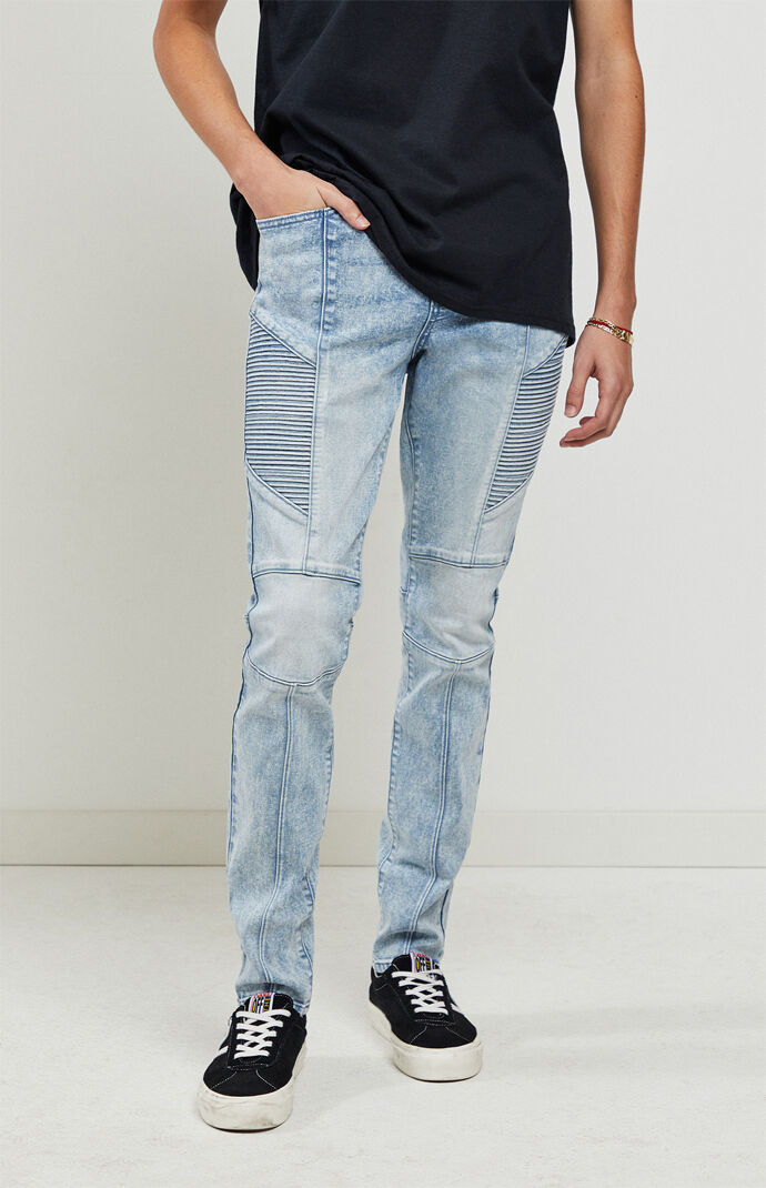 Pacsun stacked skinny moto black jeans discount