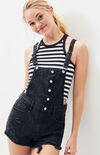 Thunder Black Overall Shorts Thunder Black Overall Shorts image number null