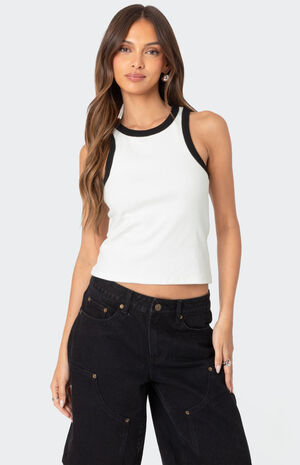 Wes Contrast Ribbed Tank Top image number 1