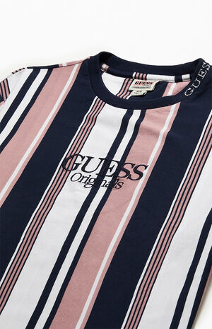 hjemme Mængde af I navnet GUESS Originals Vertical Striped T-Shirt | PacSun