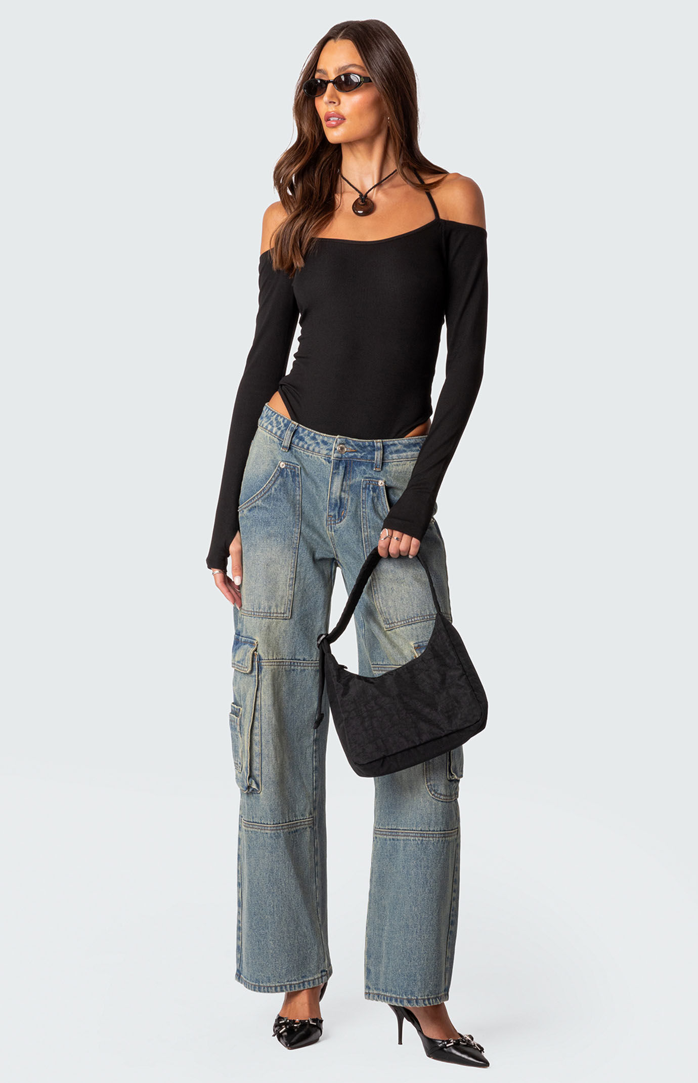 Edikted Model Off Duty Ribbed Bodysuit