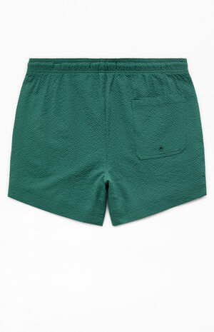 Green&nbsp;Seersucker 4.5" Swim Trunks image number 2