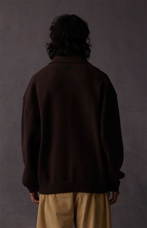 Plum Long Sleeve Polo Sweater image number 5