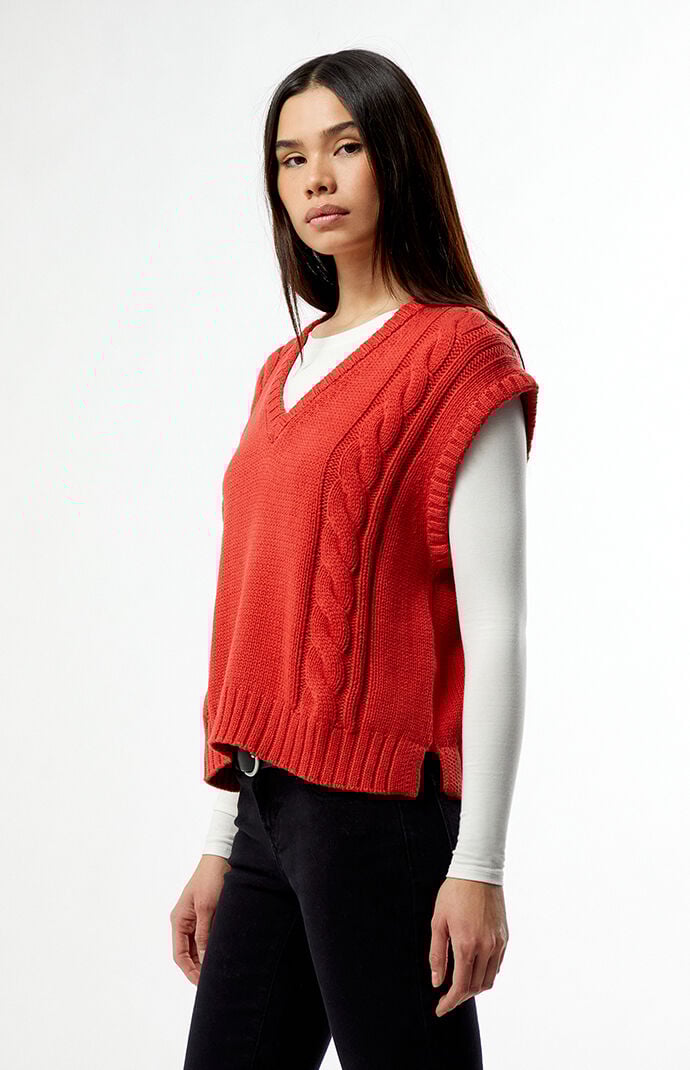 Rhythm Stanley Cable Knit Sweater Vest