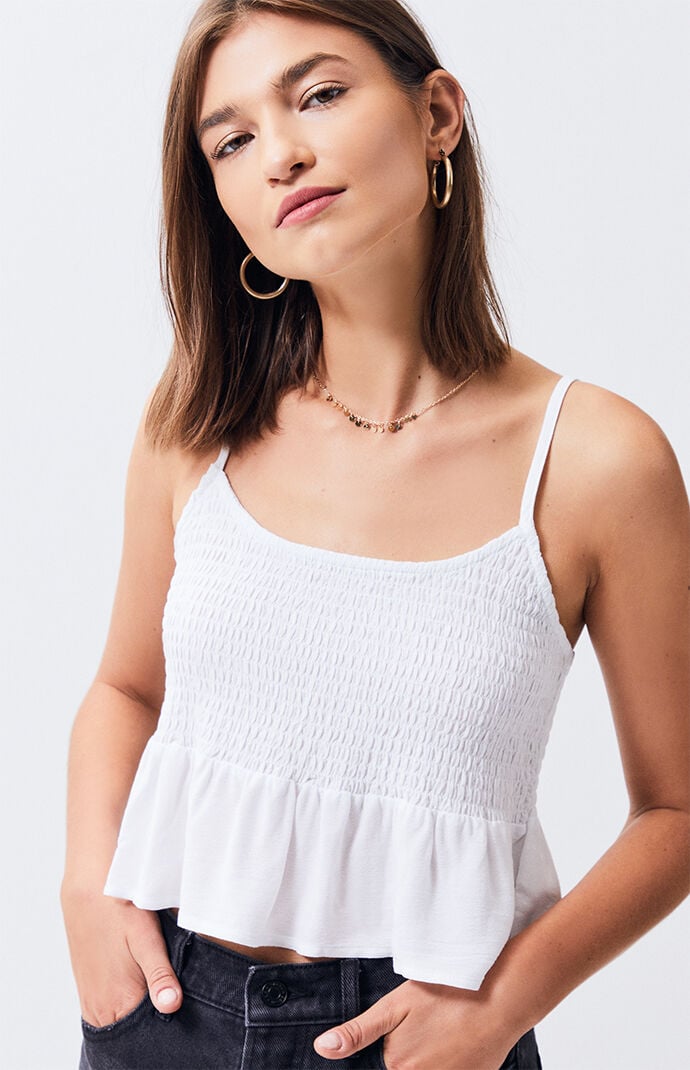 womens peplum tank