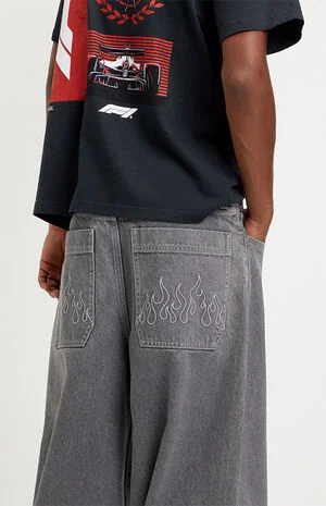 Ryder Ultra Baggy Jeans Flames Gray image number 5