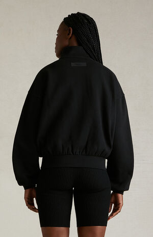 Women's Black Zip Up Jacket image number 4