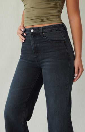 Madison High Waisted Girlfriend Jeans Black image number 4