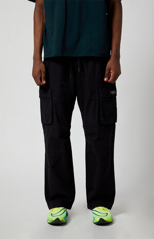 Black Ripstop Baggy Cargo Pants image number 2