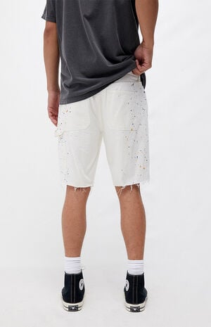 Cream Carpenter Denim Shorts image number 4