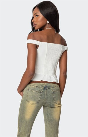 Ali Linen Look Off Shoulder Top image number 5