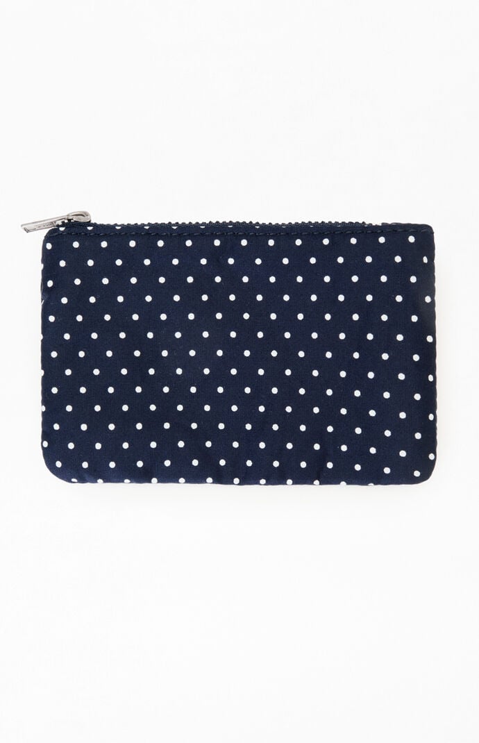 John Galt Navy Polka Dot Coin Purse
