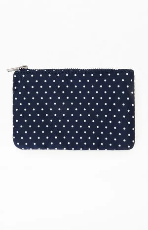 Navy Polka Dot Coin Purse image number 1