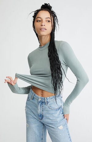 Easy Basic Mock Neck Top image number 1