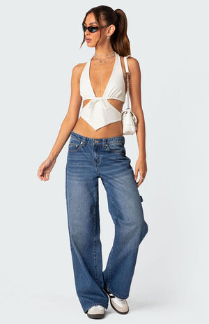 Cady Tie Front Cut Out Top image number 1