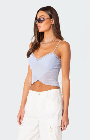 Crossover Mesh Tank Top image number 2