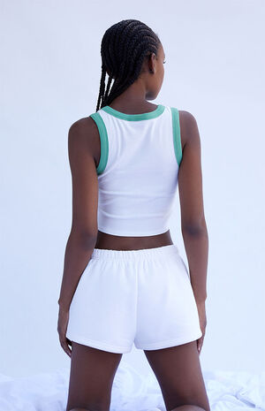 By PacSun Off White Crest Ribbed Tank Top image number 4