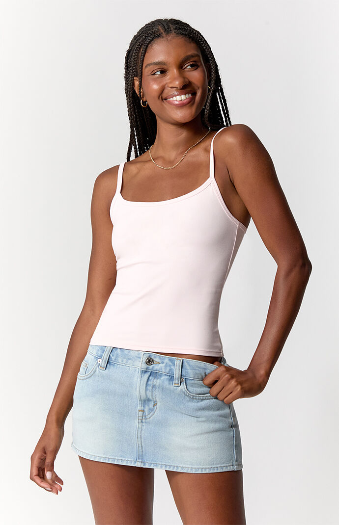 Pacsun Piper Stretch Light Blue Jean Micro Mini Skirt