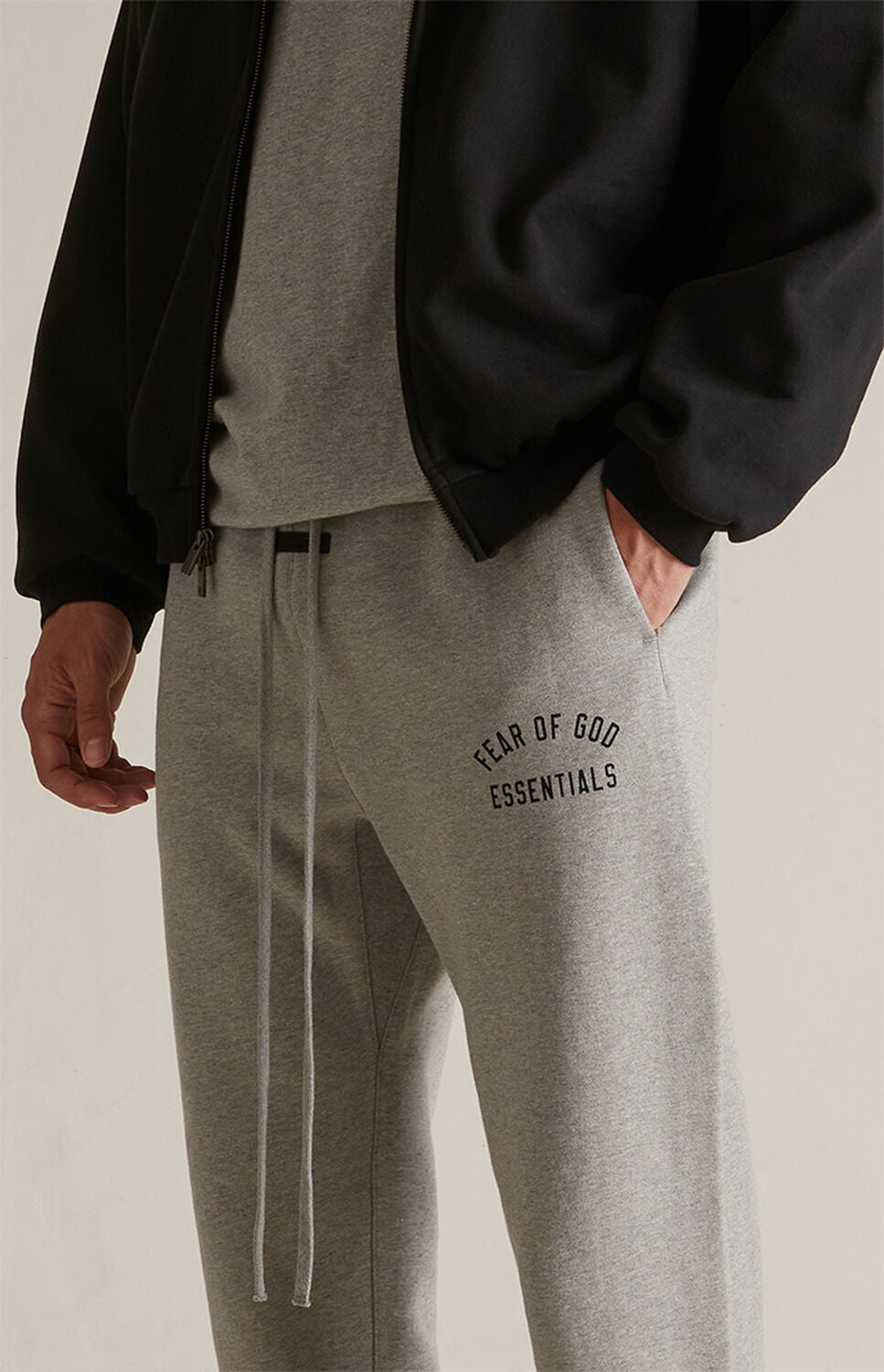 Fear of God ESSENTIALS Dark Heather Oatmeal Classic Sweatpants thumbnail 5