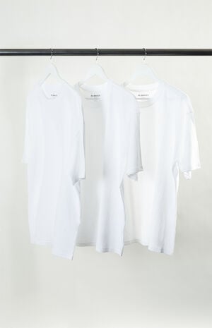 3 Pack Basic White Oversized T-Shirt