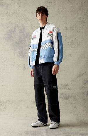 Eco Baggy Washed Black Cargo Jeans image number 1