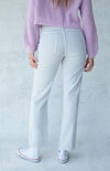 Eco Washed White Distressed Dad Jeans Eco Washed White Distressed Dad Jeans image number null
