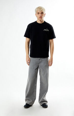 Black Melody Waffle Knit T-Shirt image number 4