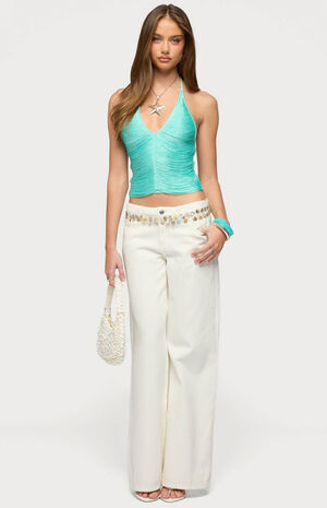 Bree Fringed Halter Top image number 5