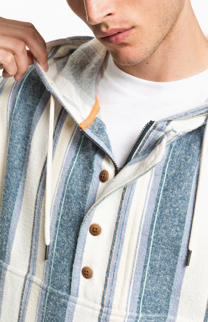 Neo Blue Flannel Hoodie