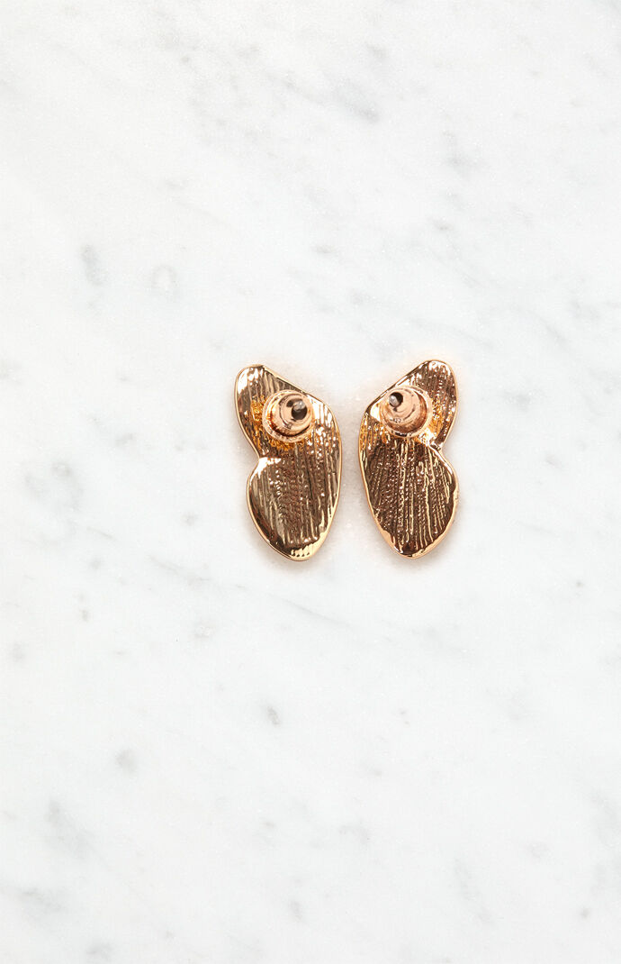 Gold Butterfly Wing Earrings
