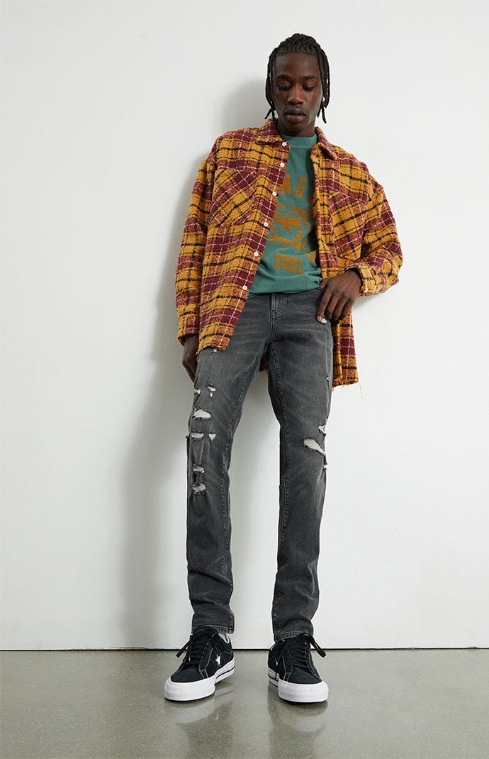 Pacsun skinny stacked jeans on sale