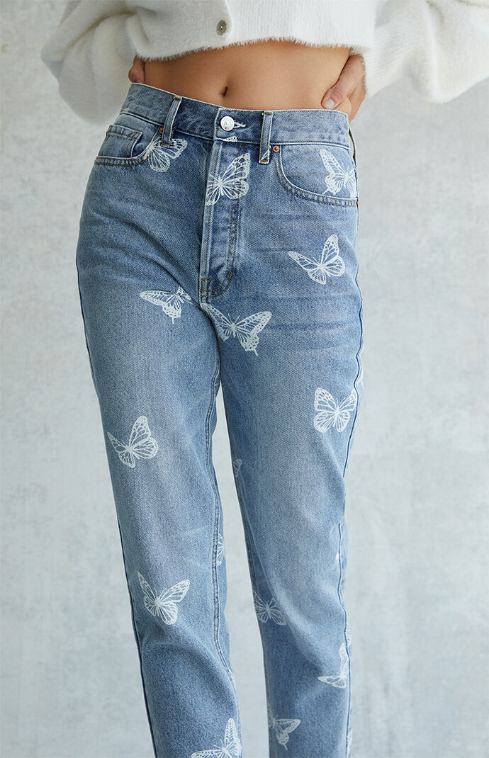 PacSun Eco Butterfly Ultra High Waisted Slim Fit Jeans at