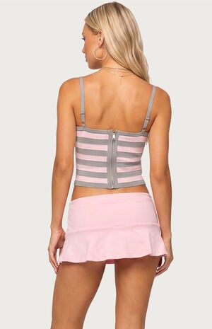 Harla Striped Knit Bandage Top image number 3