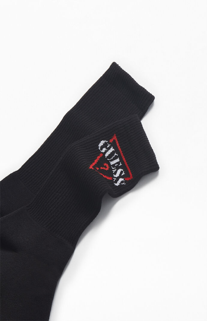 Guess Triangle Logo Crew Socks | PacSun