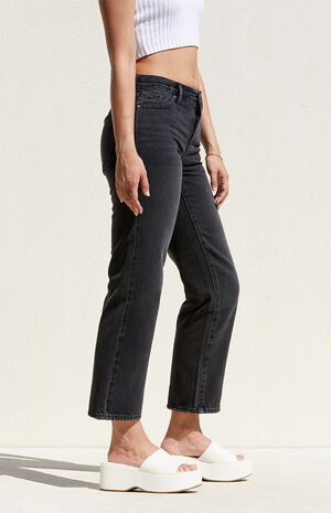 Black '90s Straight Leg Jeans image number 2
