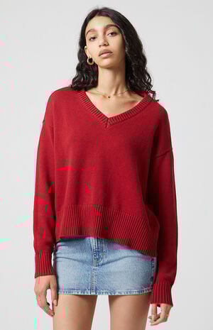 Eliza V-Neck Pullover Sweater image number 3