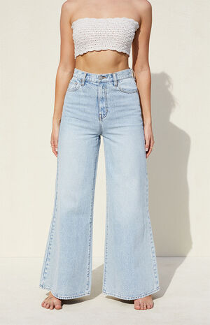 Eco Light Blue Extreme Wide Leg Jeans image number 3