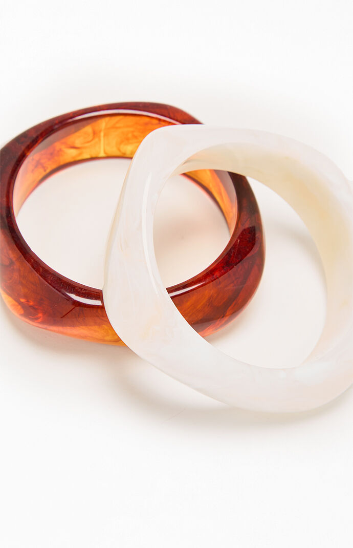 LA Hearts 2 Pack Resin Bangles | Pacsun