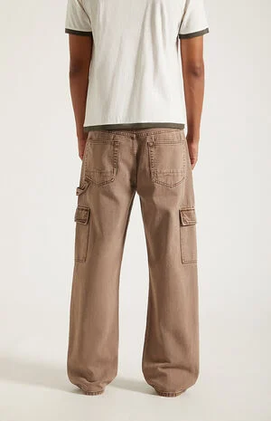 Dylan Baggy Jeans Cargo Carpenter Washed Brown image number 4