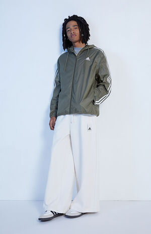 Green 3-Stripes Windbreaker Jacket image number 4