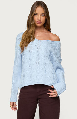 Edikted Inga Oversized Cable Knit Sweater | PacSun