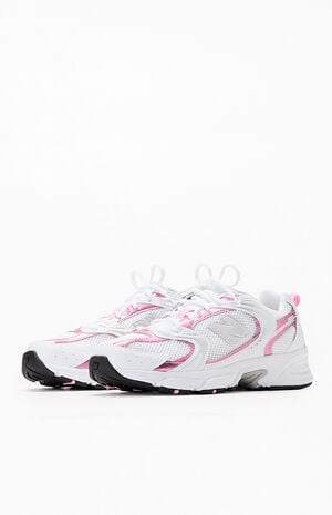 White & Pink 530 Sneakers image number 2