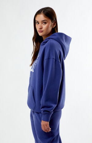 LA Chainstitched Floral Oversized Hoodie image number 3