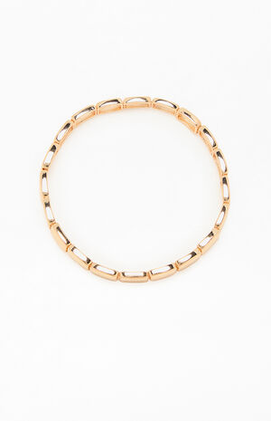 Gold Square Link Bracelet image number 2