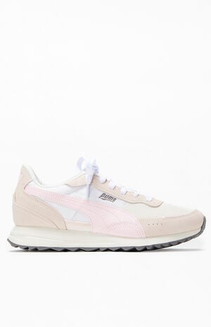 Puma Women's White Pink Road Rider SD Sneakers PacSun