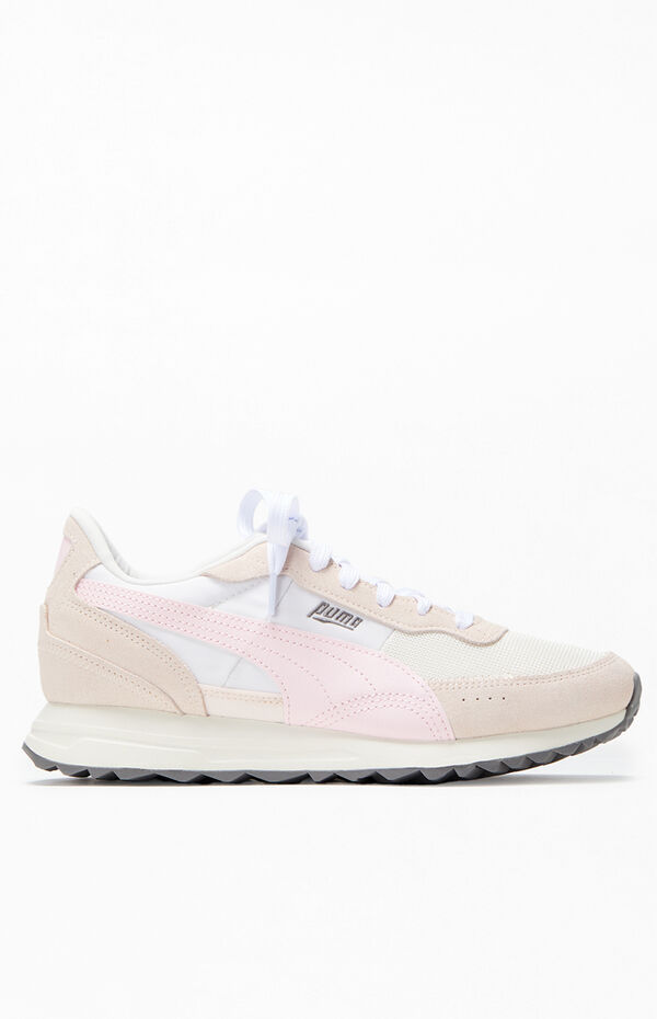 Puma Women's White Pink Road Rider SD Sneakers PacSun